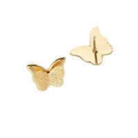 Tibetan Style Stud Earring, Butterfly, plated, fashion jewelry & for woman, more colors for choice, nickel, lead & cadmium free, 13x11mm, Sold By Pair