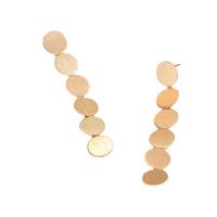 Tibetan Style Drop Earrings, gold color plated, fashion jewelry & for woman, nickel, lead & cadmium free, 13x83mm, Sold By Pair
