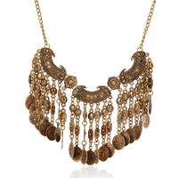 Vintage Coin Statement Necklace, Tibetan Style, with 5CM extender chain, plated, for woman & hollow, more colors for choice, nickel, lead & cadmium free, Length:Approx 45 cm, Sold By PC