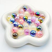 Perles  acrylique plaqué , Rond, Placage, DIY, plus de couleurs à choisir, 16mm, 10PC/sac, Vendu par sac