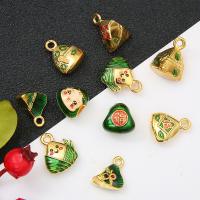 Tibetan Style Pendants, Rice Dumpling, plated, DIY & different size for choice & different designs for choice & enamel, more colors for choice, nickel, lead & cadmium free, 4PCs/Bag, Sold By Bag