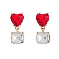 Zinc Alloy Stud Earring with Glass Rhinestone fashion jewelry & for woman nickel lead & cadmium free Sold By Pair