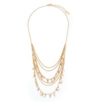 Multi Layer Necklace Zinc Alloy with 5cm extender chain gold color plated fashion jewelry & multilayer & for woman nickel lead & cadmium free Length Approx 42 cm Approx 56 cm Sold By PC