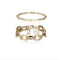 Zinc Alloy Bracelet plated 2 pieces & fashion jewelry & for woman Sold By Set