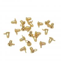 Brass Ear Nut Component, high quality plated, fashion jewelry & DIY, more colors for choice, 6x4.50mm, 100PCs/Bag, Sold By Bag