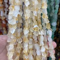 Naturlig krystal perler, Citrin, Nuggets, poleret, du kan DIY, gul, 8x10mm, Ca. 40pc'er/Strand, Solgt af Strand