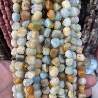 Perles amazonite, pepite, poli, DIY, couleurs mélangées, 8x10mm, Environ 40PC/brin, Vendu par brin