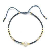 Gemstone Bracelets, Natural Stone, with Knot Cord & Plastic Pearl, handmade, Bohemian style & adjustable & for woman, more colors for choice, Length:Approx 16-28 cm, Sold By PC