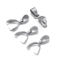 Stainless Steel Pinch Bail, 304 Stainless Steel, DIY, original color, 17x6mm, 5PCs/Bag, Sold By Bag