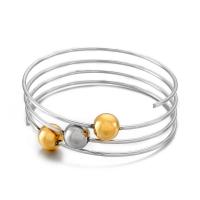 Stainless Steel Bangle, 304 Stainless Steel, Round, Vacuum Ion Plating, for woman, more colors for choice, 67x1.80mm, Sold By PC