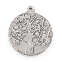 Stainless Steel Pendants 304 Stainless Steel Tree DIY original color Sold By PC