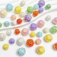 Akryl smycken pärlor, Rund, DIY & olika storlek för val, fler färger för val, 10PC/Bag, Säljs av Bag