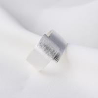 Серебро 925 пробы Манжеты палец кольцо, регулируемый & Матовый металлический эффект & Женский, серебряный, размер:6, продается PC