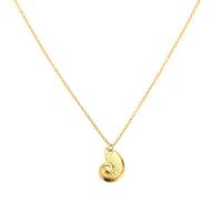 925 Sterling Silver Necklace, with 2inch extender chain, Shell, plated, oval chain & for woman, more colors for choice, 13.50mm, Hole:Approx 5mm, Length:Approx 15.7 Inch, Sold By PC