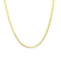 925 Sterling Silber Halskette, plattiert, Modeschmuck & für Frau, keine, 4mm, Länge:ca. 17.7 ZollInch, verkauft von PC