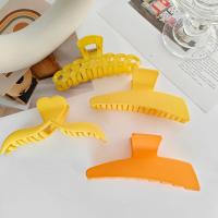 Hair Claw leikkeet, Akryyli, eri tyylejä valinta & naiselle, keltainen, 105x50mm, Myymät PC