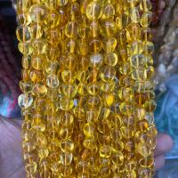Natürlicher Citrin Perlen, Gelbquarz Perlen, Klumpen, poliert, DIY, gelb, 8x10mm, ca. 40PCs/Strang, verkauft von Strang