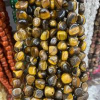Natural Tiger Eye Beads, Nuggets, polished, DIY, mixed colors, 8x10mm, Approx 40PCs/Strand, Sold By Strand