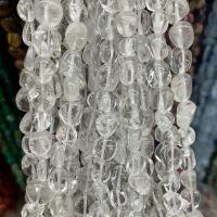 Natuurlijke bergkristal kralen, Nuggets, gepolijst, DIY, duidelijk, 8x10mm, Ca 40pC's/Strand, Verkocht door Strand