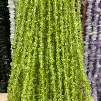 Beads Gemstone misti, pietra peridoto, Pepite, lucido, DIY, verde, 4x6mm, Appross. 290PC/filo, Venduto da filo