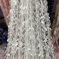 Perles en verre de mode, pepite, poli, DIY, transparent, 8x10mm, Vendu par Environ 40 cm brin