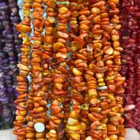 Natürliche Korallen Perlen, Koralle, Klumpen, poliert, DIY, orange, 5x8mm, verkauft per ca. 80 cm Strang