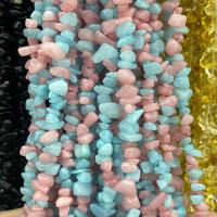 Mischedelstein Perlen, Edelstein, Klumpen, poliert, DIY, gemischte Farben, 5x8mm, verkauft per ca. 80 cm Strang