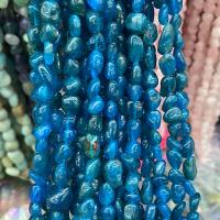 Perles bijoux en pierres gemmes, Apatites, pepite, poli, DIY, bleu, 8x10mm, Vendu par Environ 40 cm brin