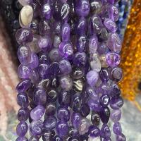 Natürliche Amethyst Perlen, Klumpen, poliert, DIY, violett, 8x10mm, verkauft per ca. 40 cm Strang