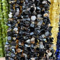 Natürliche schwarze Achat Perlen, Schwarzer Achat, Klumpen, poliert, DIY, schwarz, 5x8mm, verkauft per ca. 80 cm Strang