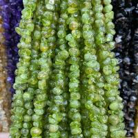 Perles bijoux en pierres gemmes, Olivine naturelle, pepite, poli, DIY, vert, 5x8mm, Vendu par Environ 40 cm brin