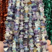Natural Fluorite Beads, Colorful Fluorite, Nuggets, polished, DIY, mixed colors, 5x8mm, Sold Per Approx 80 cm Strand