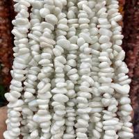 Weiße Porzellan Perlen, Klumpen, poliert, DIY, weiß, 5x8mm, verkauft per ca. 80 cm Strang