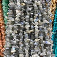 Mondstein Perlen, Klumpen, poliert, DIY, grau, 5x8mm, verkauft per ca. 80 cm Strang