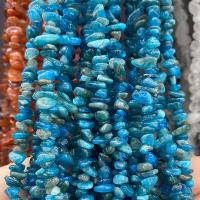 Perles bijoux en pierres gemmes, Apatites, pepite, poli, DIY, bleu, 5x8mm, Vendu par Environ 80 cm brin