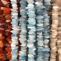 Perles bijoux en pierres gemmes, aigue-marine, pepite, poli, DIY, bleu de mer, 8x10mm, Vendu par Environ 40 cm brin