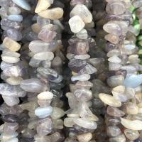 Perles bijoux en pierres gemmes, Perles lilas, pepite, poli, DIY, couleurs mélangées, 5x8mm, Vendu par Environ 80 cm brin
