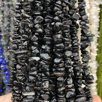 Perles bijoux en pierres gemmes, Schorl, pepite, poli, DIY, noire, 5x8mm, Vendu par Environ 80 cm brin