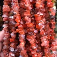 Perles Agates rouges naturelles, agate rouge, pepite, poli, DIY, rouge, 5x8mm, Vendu par Environ 80 cm brin