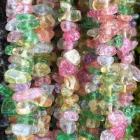 Kristall-Perlen, Kristall, Klumpen, poliert, DIY & Knistern, gemischte Farben, 5x8mm, verkauft per ca. 80 cm Strang