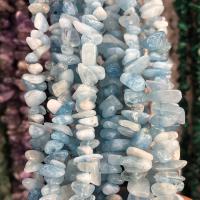 Grânulos de gemstone jóias, Aquamarine, Pepitas, polido, DIY, azul mar, 5x8mm, vendido para Aprox 80 cm Strand