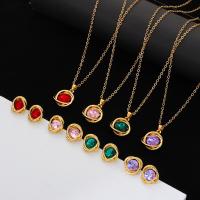 Tibetan Style Jewelry Sets, Stud Earring & necklace, with 1.97inch extender chain, gold color plated, 2 pieces & fashion jewelry & for woman & with rhinestone, more colors for choice, nickel, lead & cadmium free, 14mm, Length:Approx 18.7 Inch, Sold By Set