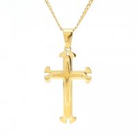 Stainless Steel Jewelry Necklace 304 Stainless Steel Cross 18K gold plated fashion jewelry & for woman golden Sold Per Approx 23.62 Inch Strand