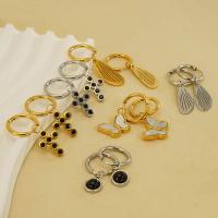 チタン鋼のイヤリング, チタン鋼, ファッションジュエリー & 異なるスタイルを選択 & 女性用, 無色, 売り手 ペア
