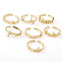 Палец кольцо из нержавеющей стали, Нержавеющая сталь 304, 18K позолоченный, ювелирные изделия моды & разные стили для выбора & Женский, Золотой, продается PC