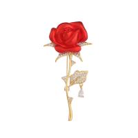 Fashion Brooch Jewelry Brass Rose gold color plated fashion jewelry & micro pave cubic zirconia & for woman nickel lead & cadmium free Sold By PC