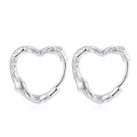 Brass Lever Back Earring Heart plated fashion jewelry & for woman & hollow 15mm Sold By Pair