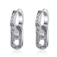 Brass Huggie Hoop Drop Earring plated fashion jewelry & for woman & hollow Sold By Pair
