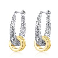 Brass Drop Earring Geometrical Pattern plated fashion jewelry & for woman Sold By Pair