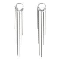 Brass Tassel Earring platinum plated fashion jewelry & for woman 93mm Sold By Pair